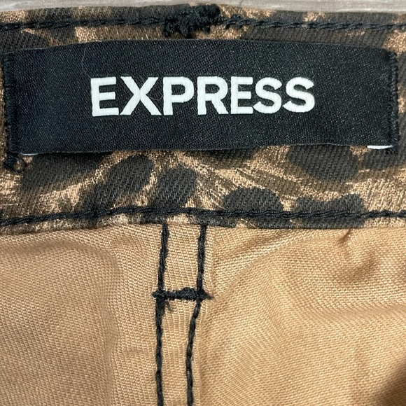 NWT Express Ankle Legging High Rise Denim Jeans Leopard Print 0L - Picture 11 of 16